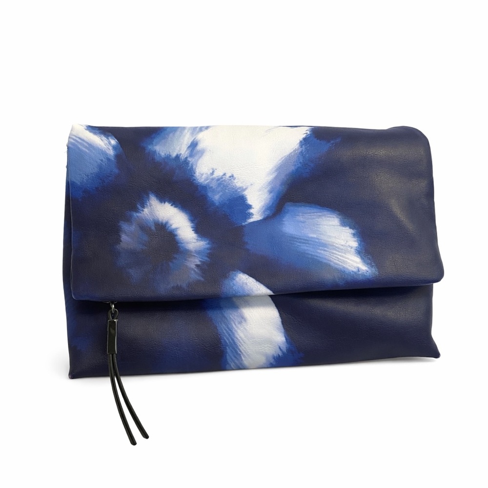 Vera Wang Navy and White Floral Clutch